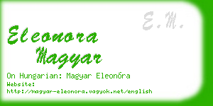 eleonora magyar business card